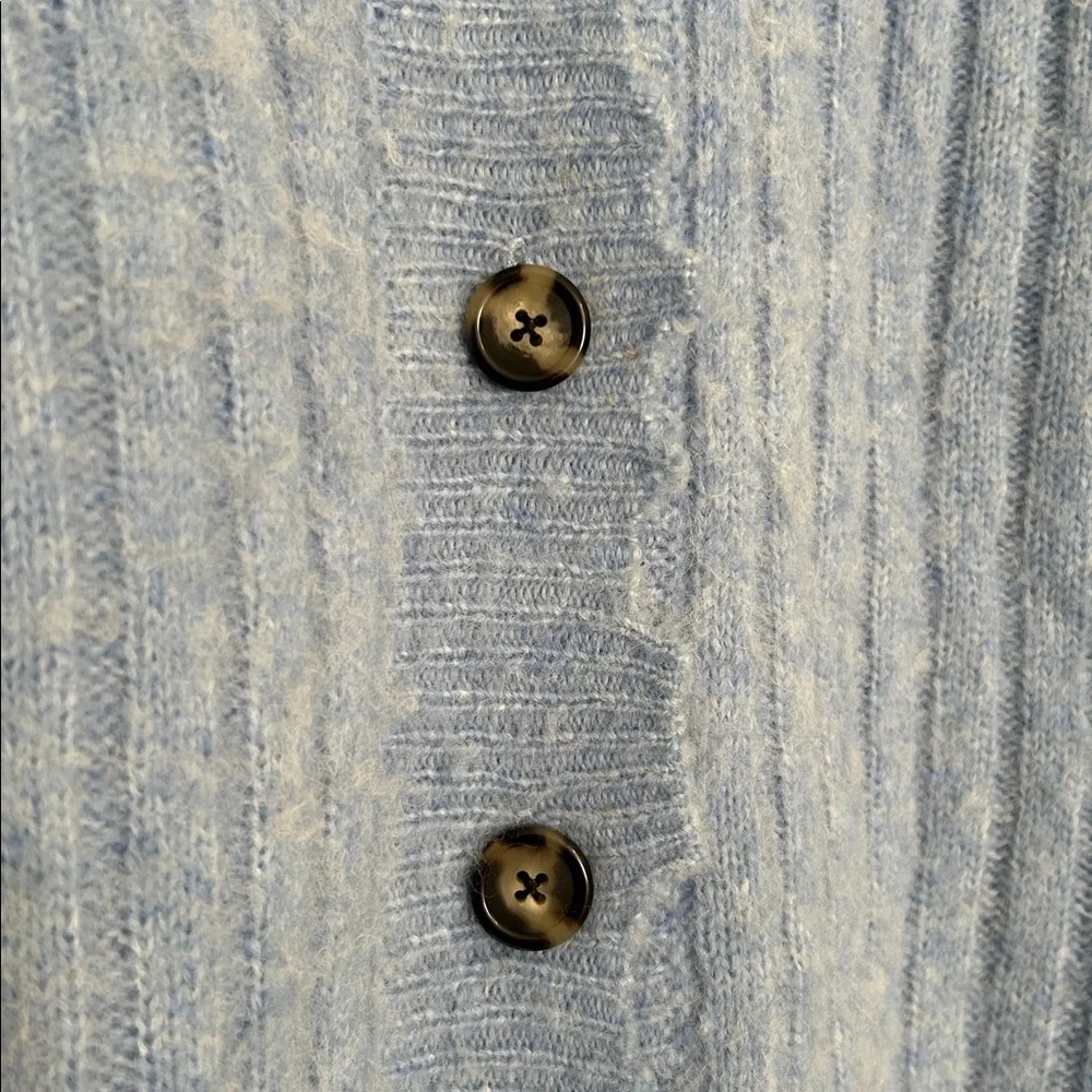 Helmut Lang Distressed Wool & Alpaca Blend Cardigan